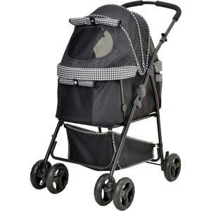 わんわんカート 多頭用 DXplus 千鳥柄ブラック ( 1台 )/ : 爽快