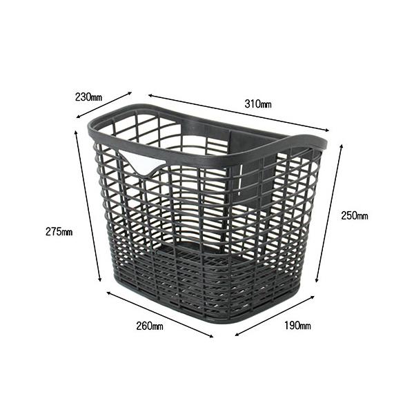 48045 樹脂前バスケット 角型 サギサカ ブラック