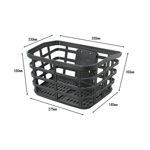 48690 着脱スポーツ車前カゴ樹脂 サギサカ ブラック