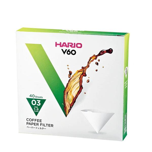 ペーパーフィルター40枚 V60用 HARIO VCF-03-40W 1〜6杯用 コーヒーフィルター...