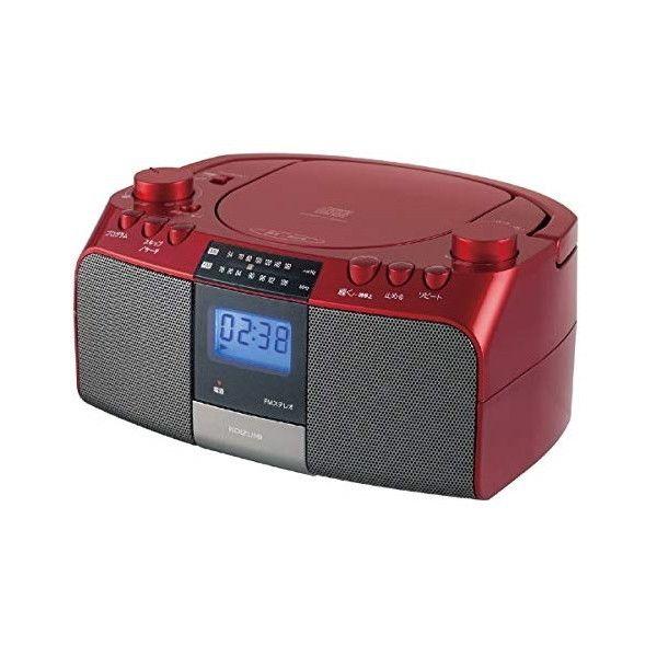 コイズミ CDラジオ SAD-4705/R レッド CD CD-R CD-RW 再生可能 曲 好きな...