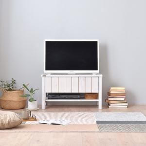 ローボード ホワイト 幅80 テレビ台 テレビ...の詳細画像1