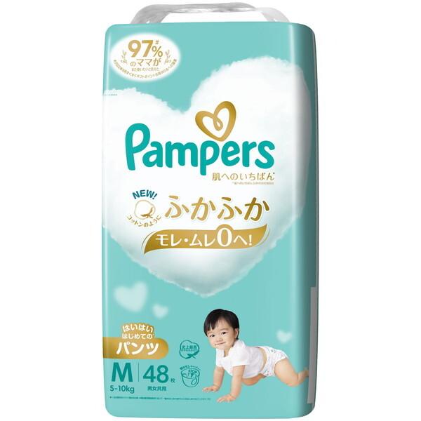 P&amp;G パンパース 肌へのいちばん 5〜10kg はいはいはじめてのパンツ Mサイズ 48枚