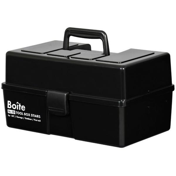 MA-4029 ツールボックス 仕切式 ガレージ DIY アウトドア 工具箱 パーツ ブラック Bo...