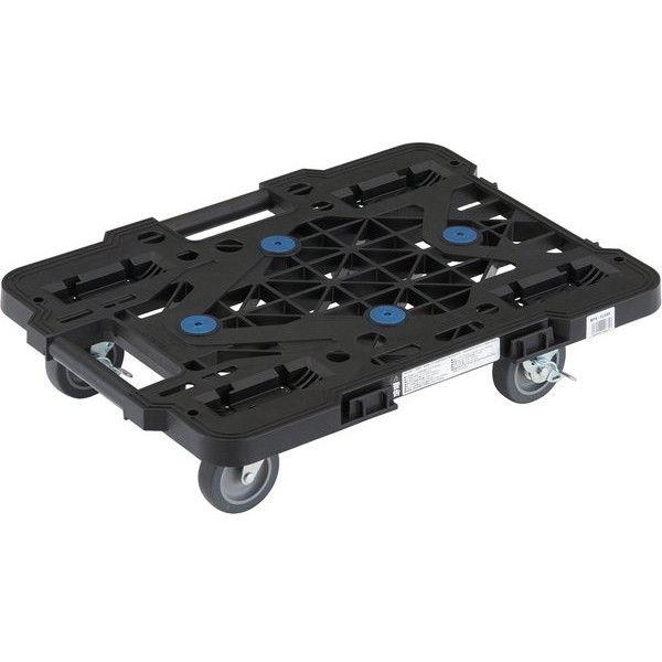 TRUSCO MPK-500JS-BK 樹脂製平台車 ルートバンメッシュタイプ 515X385 4輪...