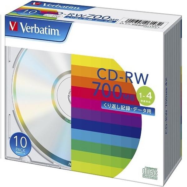 Verbatim SW80QU10V1 データ用CD-RW (700MB・4倍速対応・10枚入)