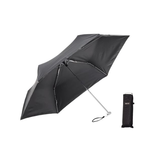Waterfront 折りたたみ傘 日傘兼用雨傘 ポケフラットサンシェイド ブラック 50cm 軽量...