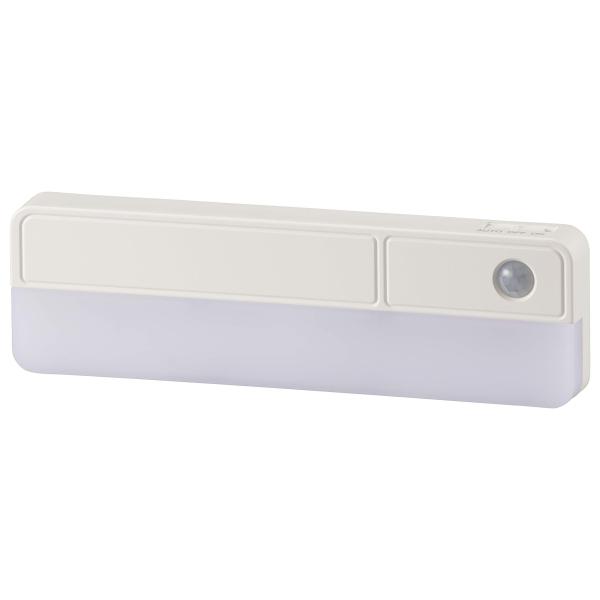 オーム電機 LEDセンサーライト 80ルーメン 電池式 NIT-BLA6JRC-W 06-4110 ...