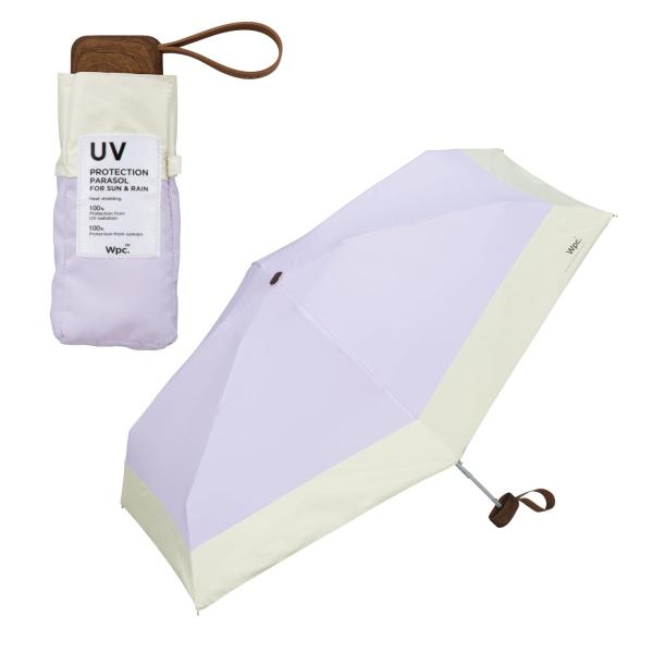 2025Wpc. 日傘 遮光切り継ぎタイニー ラベンダー 遮光率100%/UVカット率100%/・U...