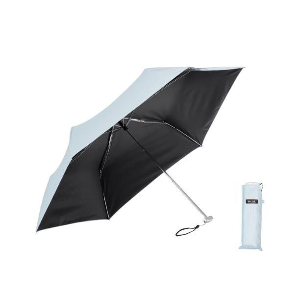 Waterfront 折りたたみ傘 日傘兼用雨傘 ポケフラットサンシェイド ライトブルー 50cm ...