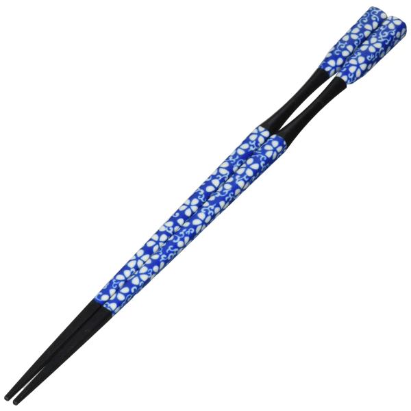 福井クラフト(Fukui Craft) 杵型多久島箸 藍花唐草 22.5cm 食洗機・乾燥機・電子レ...