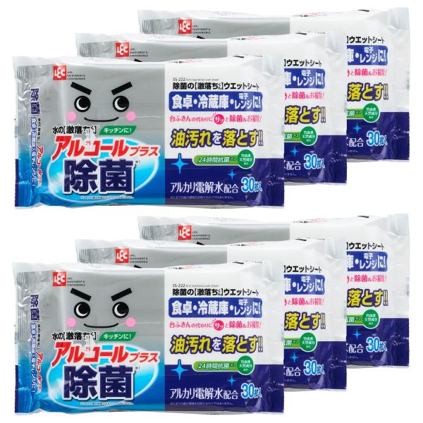 レック アルコール 除菌 の 激落ちくん ウエットシート 30枚入?6個パック / 24時間抗菌 /...