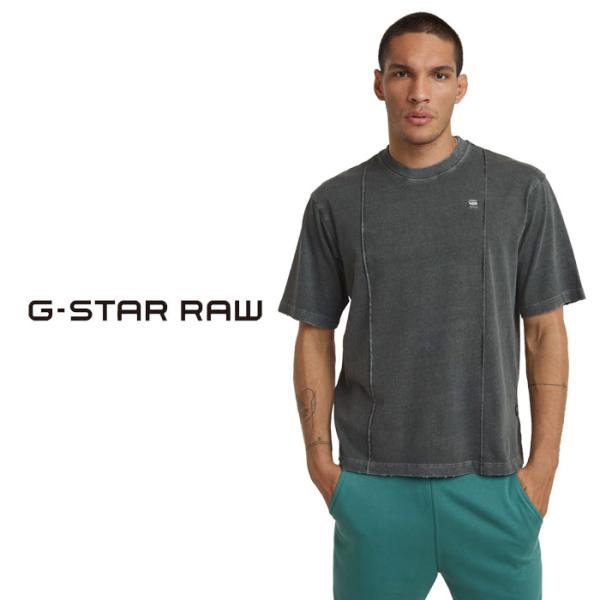 ジースター ロウ G-STAR RAW Tシャツ 半袖 メンズ OVERDYED DESTROYED...