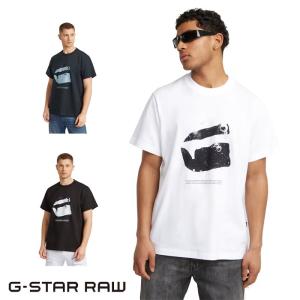 ジースター ロウ G-STAR RAW Tシャツ 半袖 メンズ Sprayed Letters