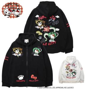 美品　パンディエスタ　50周年ハローキティ　コラボ　サガラワッペン　パーカー　L 楽天市場】パンディエスタ×キティちゃんコラボ 風雷神 フルジップ