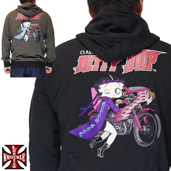 LOW BLOW KNUCKLE ローブローナックル ベティブープ コラボ パーカー メンズ 暴走 ...