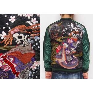 絡繰魂 [カラクリダマシイ] 粋 月光龍群 総刺繍 リバーシブル 和