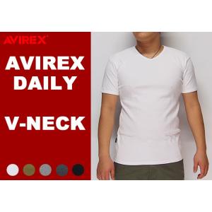 AVIREX[アヴィレックス] デイリー 無地 半袖 Vネック Ｔシャツ/6143501｜mayakasai