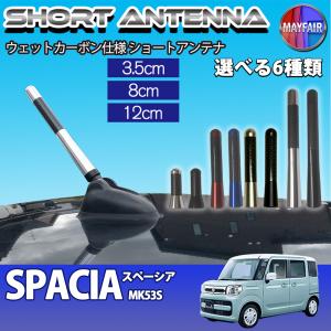 スペーシア MK53S ショートアンテナ 純正交換 ラジオ アンテナ 車用 カーボン 3.5cm 8cm 12cm