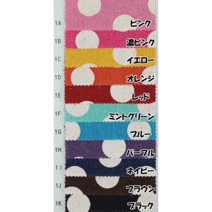綿麻 生地 水玉 ドット 2cmドットプリント...の詳細画像2