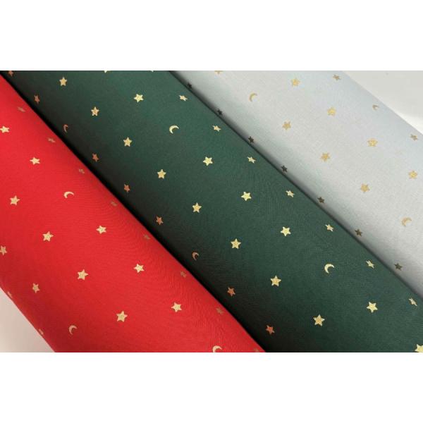 大特価！シーチング 生地 星柄 三日月柄 クリスマス 綿100% コスモテキスタイル【50cm以上1...