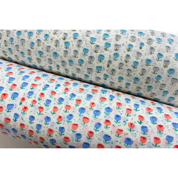 大特価！シーチング 生地 花柄 フラワープリント 綿100% 約110cm巾 コスモテキスタイル【5...