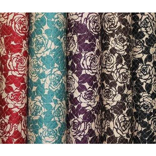 キルティング 生地 バラ柄 花柄 シルエット柄 ツイル生地 綿100% 中綿ポリエステル100% 約...
