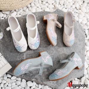 シューズ 靴 レディース チャイナシューズ 刺繍 チャイナ靴
