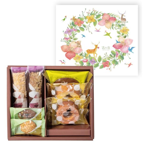 森の庭 森の焼き菓子 フラワーリース 7個 送料無料 香典返し お菓子 2000円 法事のお返し 内...
