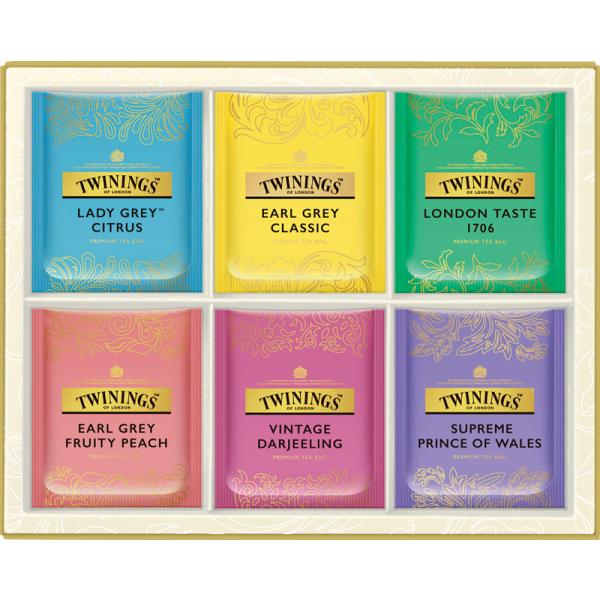 紅茶 ギフト ティーバッグ 6種 個包装 送料無料 内祝い お返し TWININGS コレクション ...