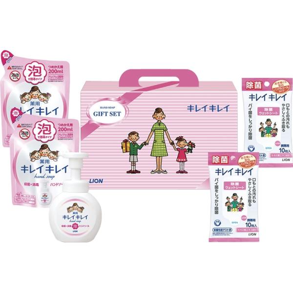 送料無料 ハンドソープ 薬用 泡 本体 詰替 除菌ウェットシート 5点 セット ギフト ライオン キ...
