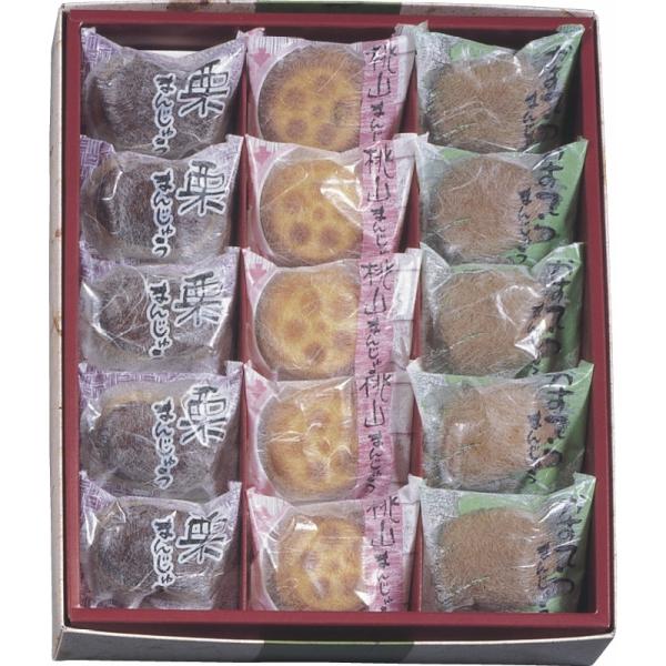 送料無料 お菓子 和菓子 栗饅頭 カステラ饅頭 桃山 個包装 常温 ギフト 河内駿河屋 銘菓撰 15...