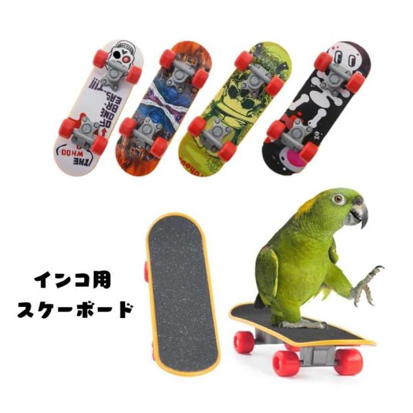 小鳥用おもちゃ インコ用スケボー インコ用スケートボード 小動物用 トリ 文鳥 オウム ペット用玩具...