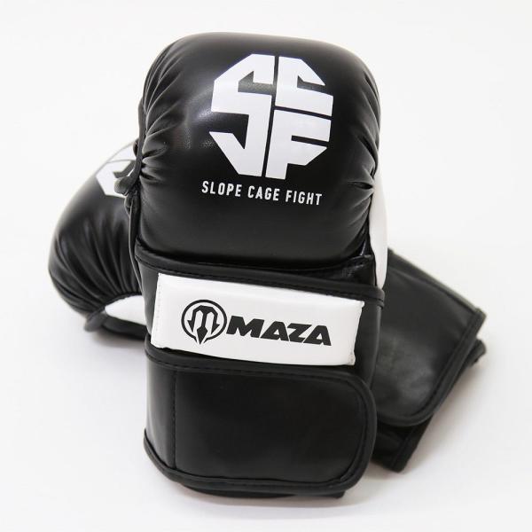 MAZA［マザ］ SCF 〜Slope Cage Fight〜 公式 MMA パウンドグローブ（黒）...