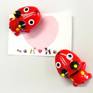 赤べこ　カラーベコ　置き物　箸置き 赤ベコ箸置き（赤色） 2個セット 赤べこ箸置き あかべこ箸置 あかべこ
