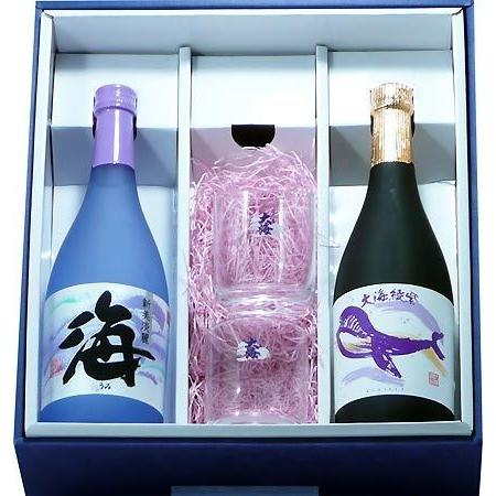 大海酒造【芋焼酎】720ml2本グラス2個入大海人気のBセット