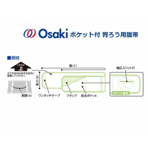 オオサキ ポケット付胃ろう用腹帯(Lサイズ 胴...の詳細画像2