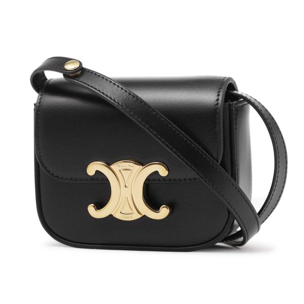 セリーヌ CELINE ショルダーバッグ MINI TRIOMPHE ミニバッグ ブラック レディー...