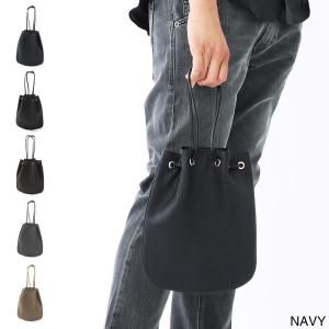 BEAMS F トートバッグ S.MANO / レザー ドローストリング バッグ