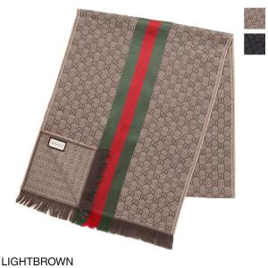 グッチ GUCCI マフラー GG JACQUARD KNITTED SCARF WITH WEB スカーフ メンズ 147351-4g704-2766｜mb-y