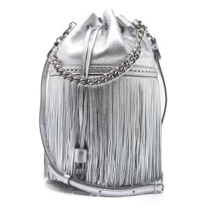 ジェイ&amp;エム デヴィッドソン J&amp;M DAVIDSON ショルダーバッグ 2WAY MIDIUM FRINGE CARNIVAL ミディアム フリンジ カーニバル シルバー レディース