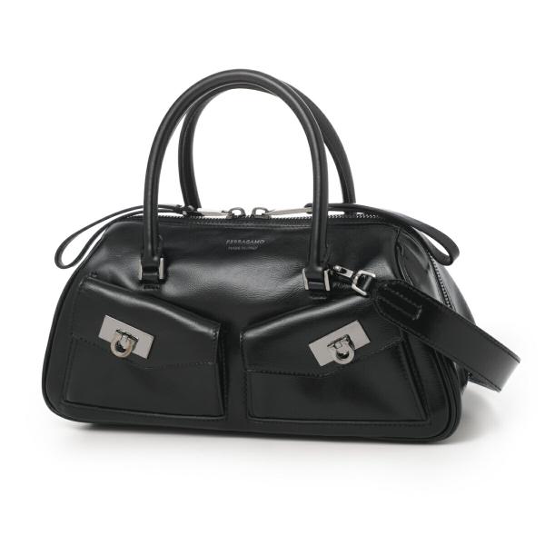 FERRAGAMO Ferragamo MULTIPOCKET BOWLING BAG SMALL ショルダーバッグ