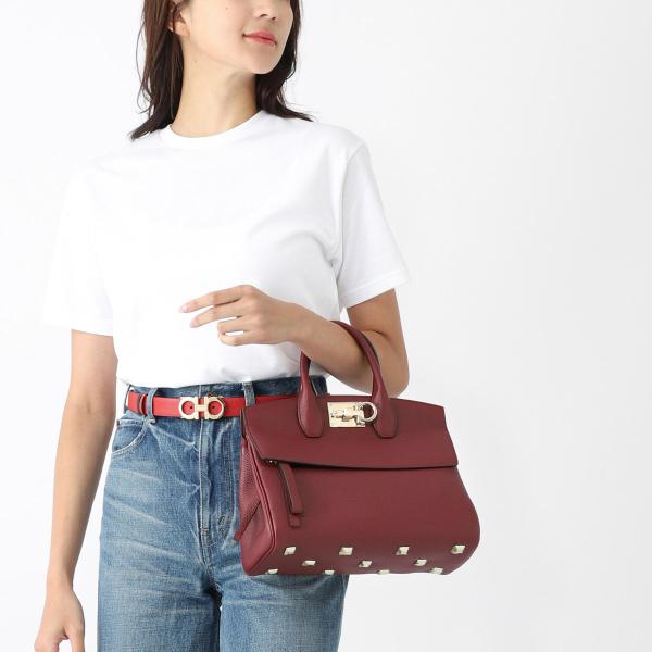 フェラガモ FERRAGAMO ハンドバッグ 2WAY STUDIO レッド レディース thest...