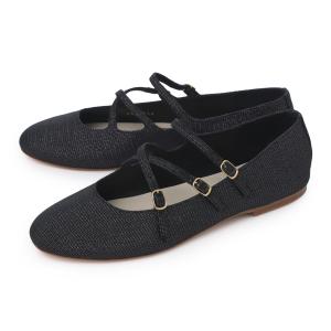 セリーヌ CELINE バレエシューズ CRISS-CROSS BABIES BALLERINA05 メリージェーン ブラック レディース 36019-5027c-38no｜モダンブルーYahoo!店