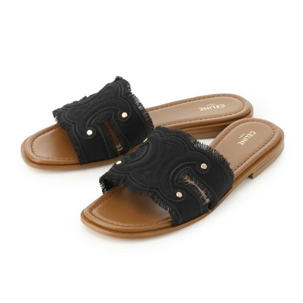 CELINE Celine FRINGED TRIOMPHE MULE サンダル