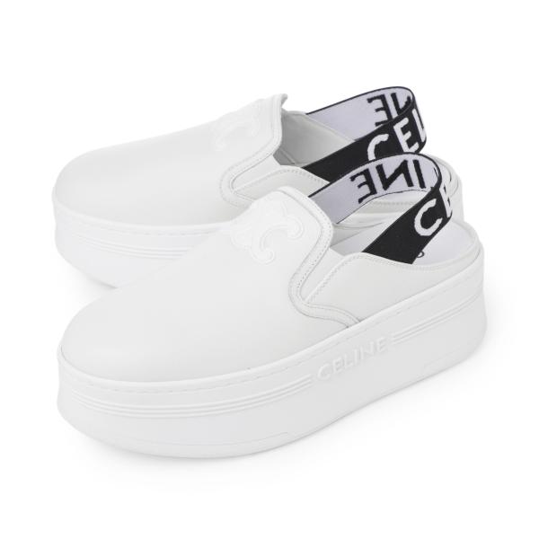 セリーヌ CELINE サンダル STRAPPED WEDGE MULE W TRIOM 50 ミュ...