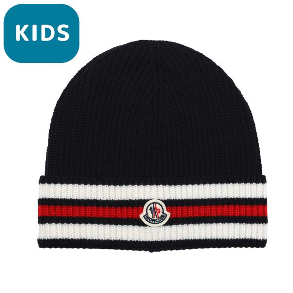モンクレール MONCLER ニットキャップ ビーニー ブルー 3b00015-m1131-f70