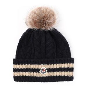 モンクレール MONCLER ニットキャップ ブルー レディース 3b00023-m2079-778｜mb-y