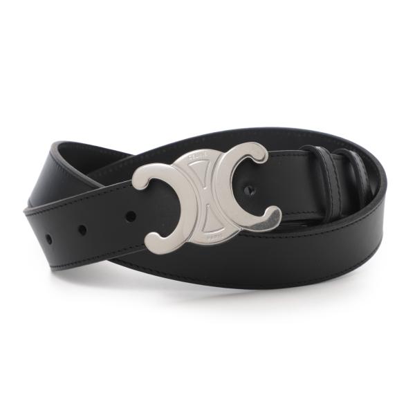セリーヌ CELINE ベルト LARGE TRIOMPHE BELT ブラック メンズ 45bie...