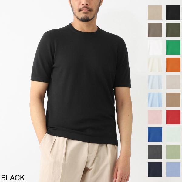グランサッソ Gran Sasso クルーネック半袖ニット PARICOLLO M/M 12G 大き...